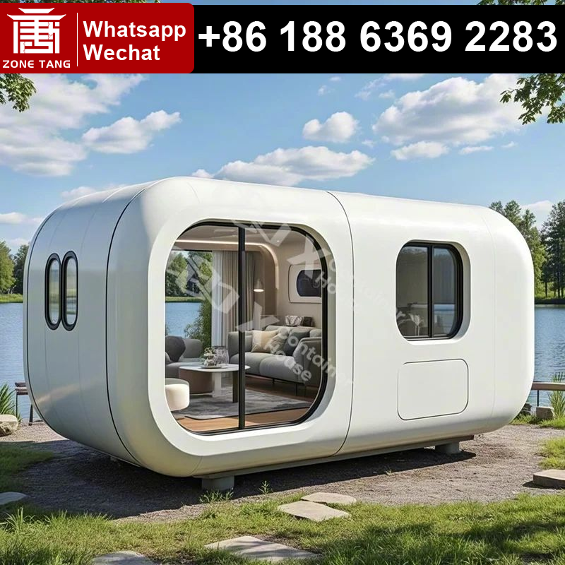 Sustainable Living Homes - Prefab Modular Steel Cabin Apple Capsule
