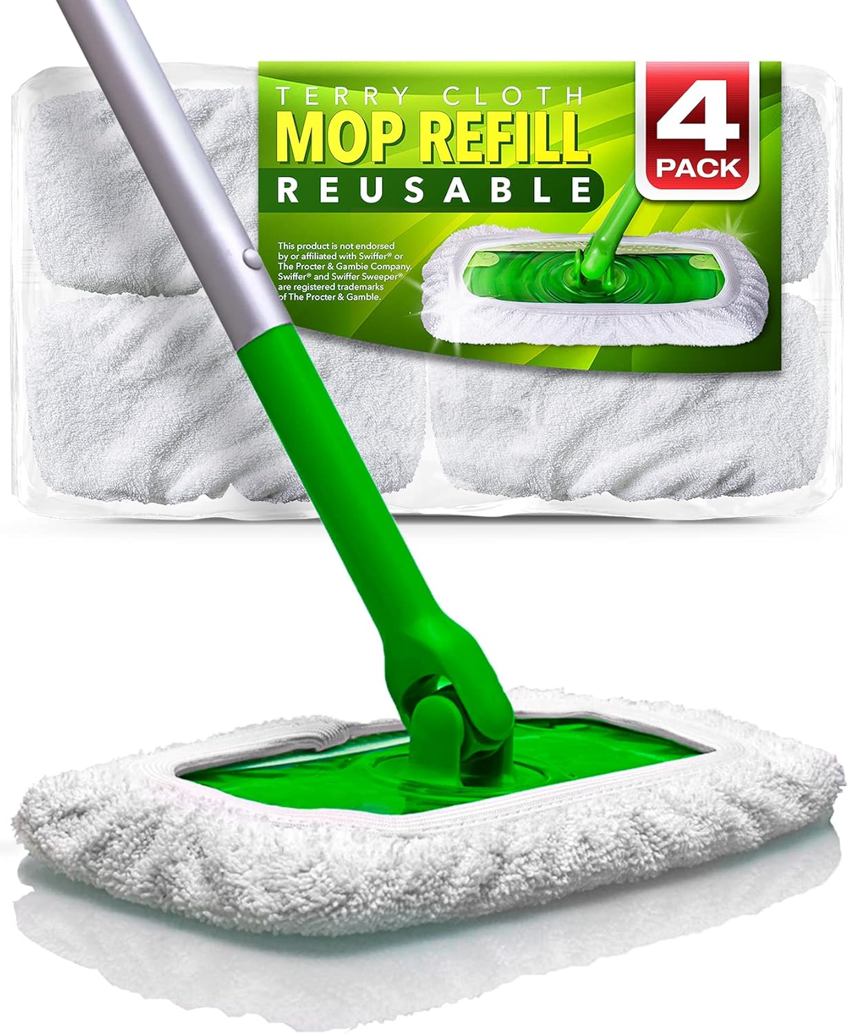 Cloth Pad Reusable - Reusable Cotton Mop Pads for Swiffer