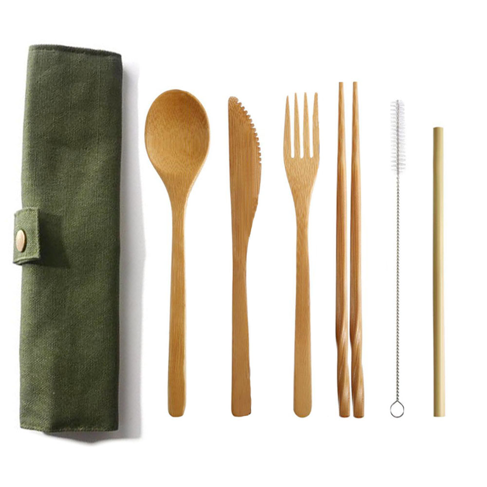 Reusable Bamboo Cutlery Set Ba - Bamboo Cutlery Travel 리뷰 및 가격