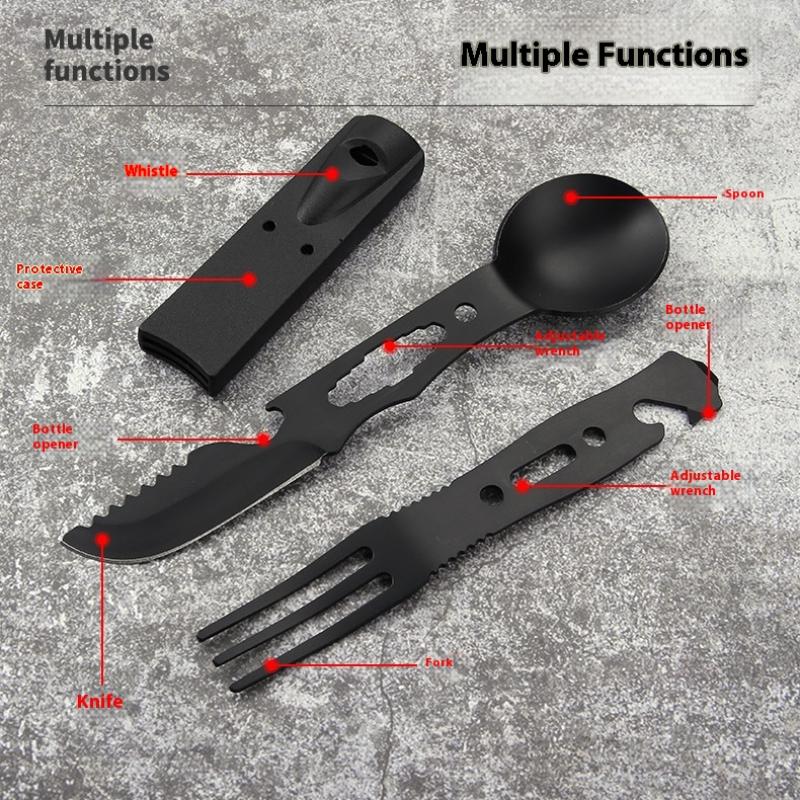 Stainless Steel Camping Tablew - Bamboo Cutlery Travel 리뷰 및 가격