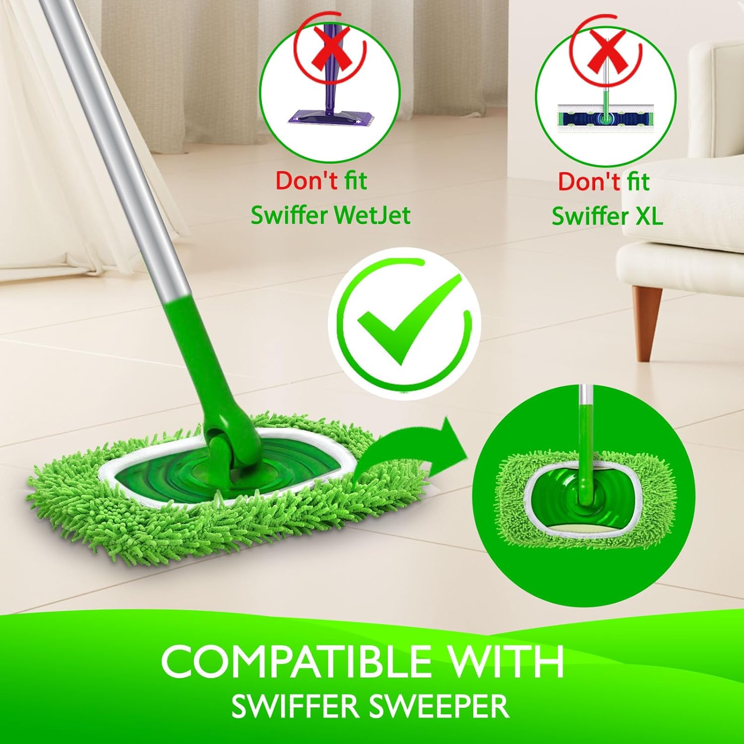 2 Pack Reusable Microfiber Mop - Cloth Pad Reusable 리뷰 및 가격