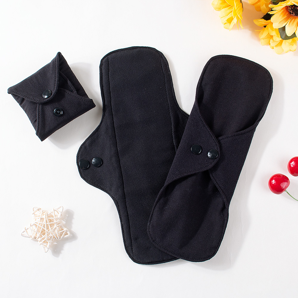 1pc Balck Pure Cotton Sanitary - Cloth Pad Reusable 리뷰 및 가격
