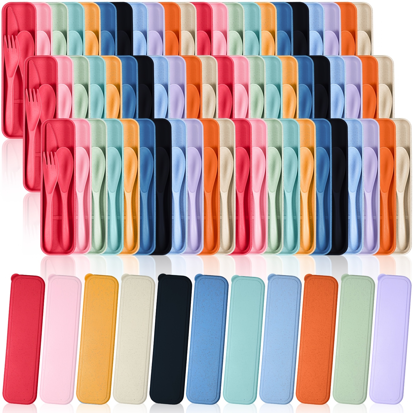 77 Sets Reusable Travel Utensi - Bamboo Cutlery Travel 리뷰 및 가격