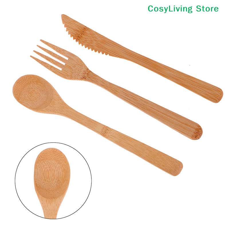 1Set Fork Cutter Spoon Reusabl - Bamboo Cutlery Travel 리뷰 및 가격