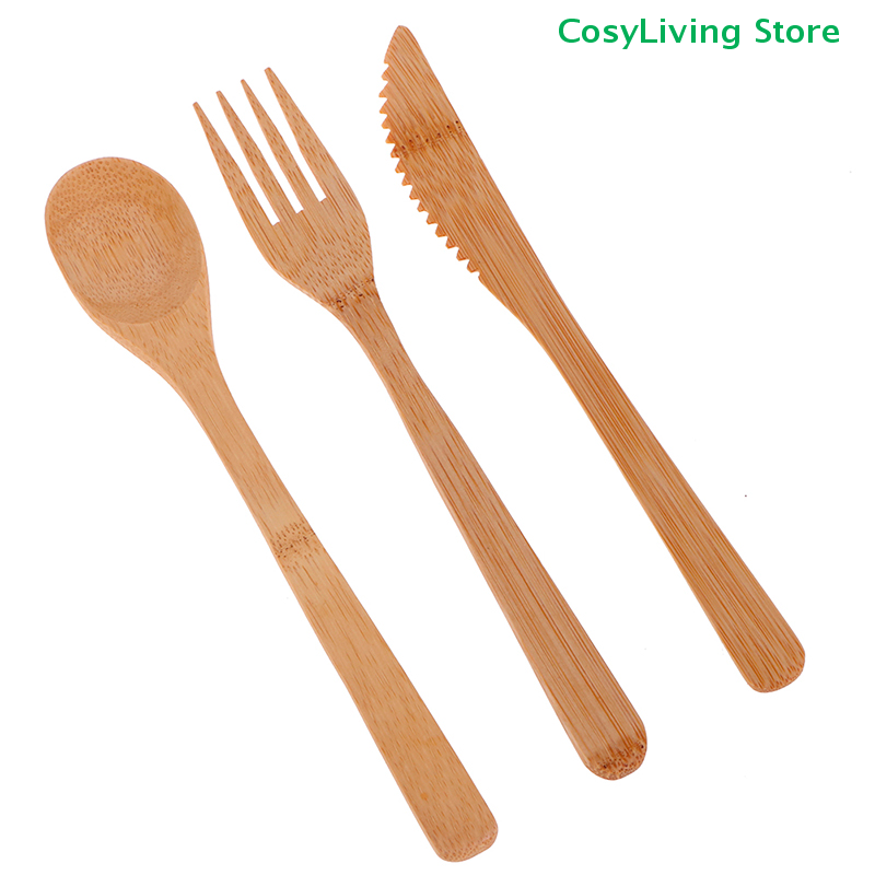 1Set Fork Cutter Spoon Reusabl - Bamboo Cutlery Travel 리뷰 및 가격