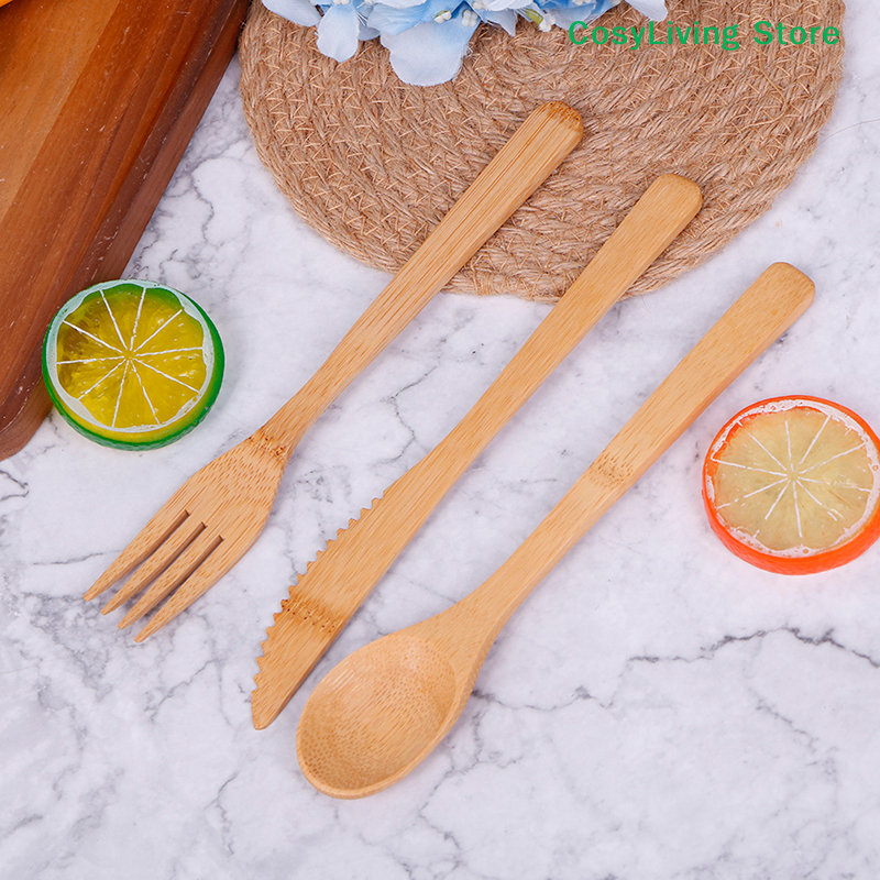 1Set Fork Cutter Spoon Reusabl - Bamboo Cutlery Travel 리뷰 및 가격